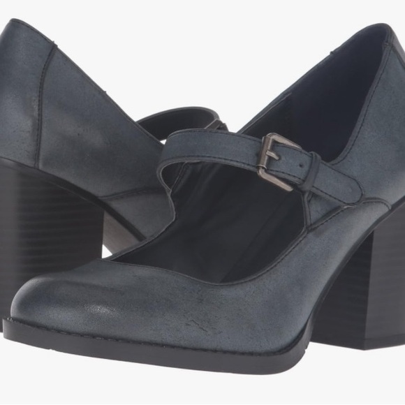 MIA Elegant Blue-Gray with Black Heels - Picture 1 of 9
